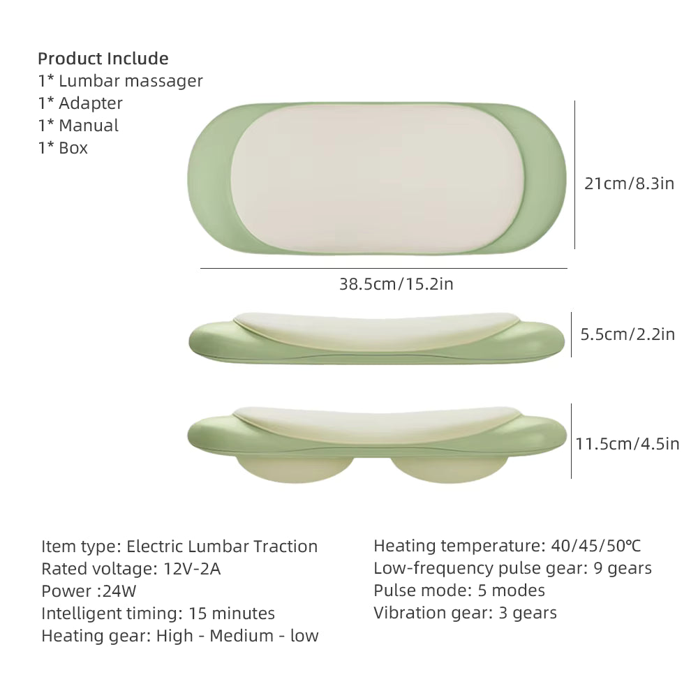 Electric Airbag Traction Lumbar Massager & High-Frequency Back Spine Support Device