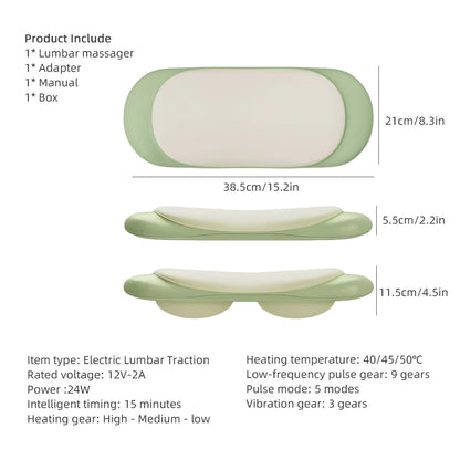 Electric Airbag Traction Lumbar Massager & High-Frequency Back Spine Support Device
